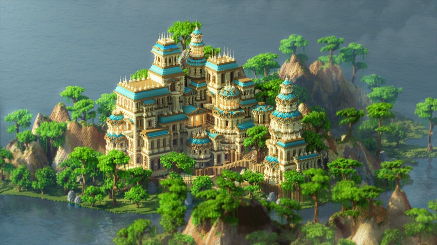 Jungle temple ruins build